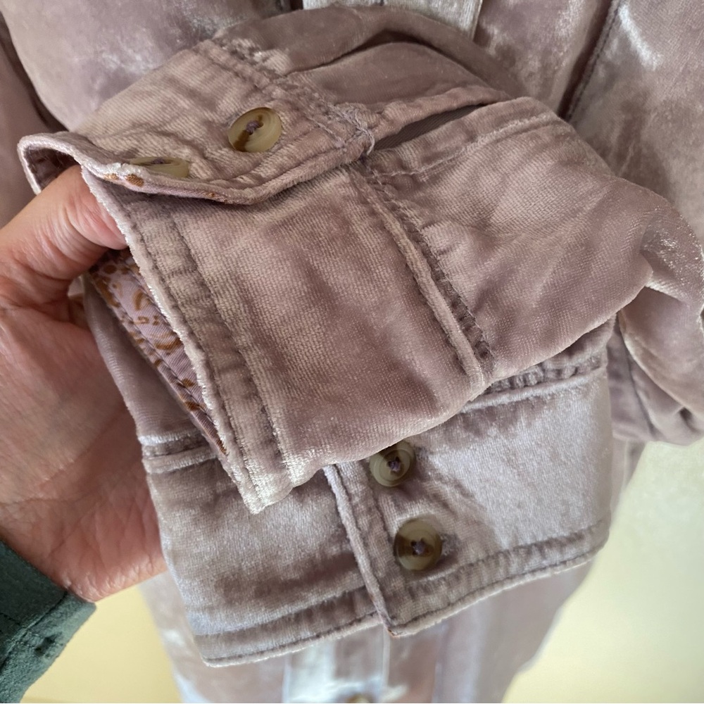 Pilcro Anthropologie Velvet Button Down Shirt - Picture 3 of 6